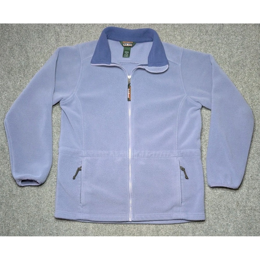 Vintage L.L. Bean Sherpa‎ Full Zip Women's Small Regular Purple 0 WN46 Pockets